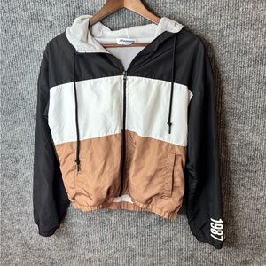 Aeropostale vintage Black and Brown Colorblock Jacket